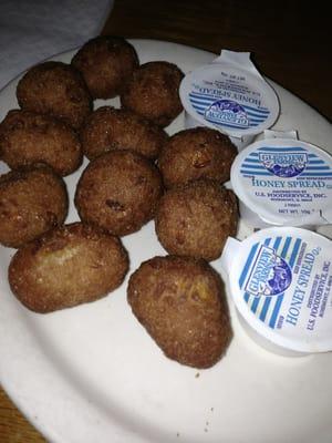 The best Hush puppies I have had along with the Honey spread!!