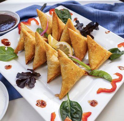 Samosas, homemade, Buy 5 get 1 free! 
 The Bombay Frankie Company