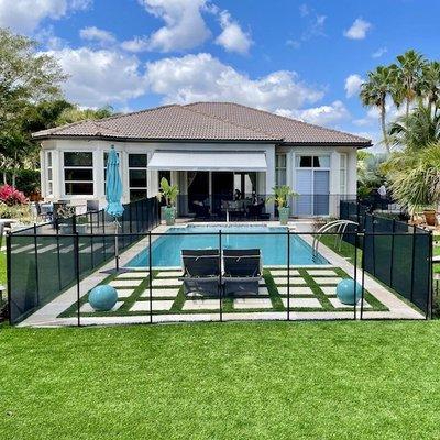 Full 360º All Black Pool Fence