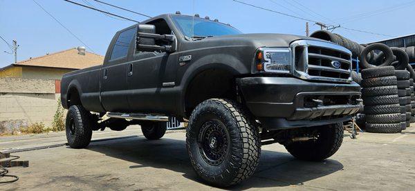 6" Lift on a Ford F350 with Black Rhino Wheels and Toyo All Terrain Tires