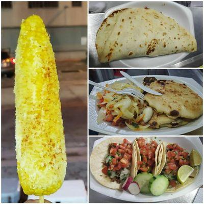 Maiz, baleada, pupusas, tacos