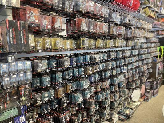 Our D&D miniature inventory is so large, we can't show it all in one picture! Stop in a browse our massive inventory!