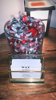 take a piece of chocolate home with you after your wax! :)