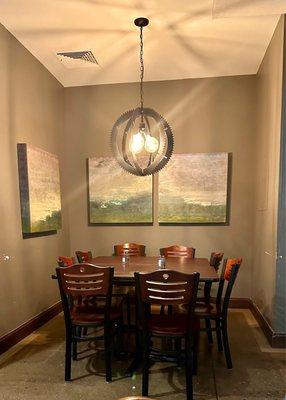 Semi-private dining area