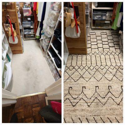 Custom closet work done by John Ahmad rugs