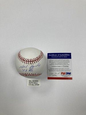 Sal Bando Autographed Baseball 4X All Star