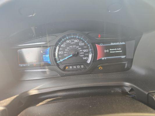 Check engine light that appeared during rental w/over 90k odometer reading!