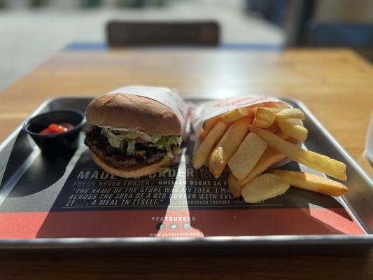 Fat burger with fat fries