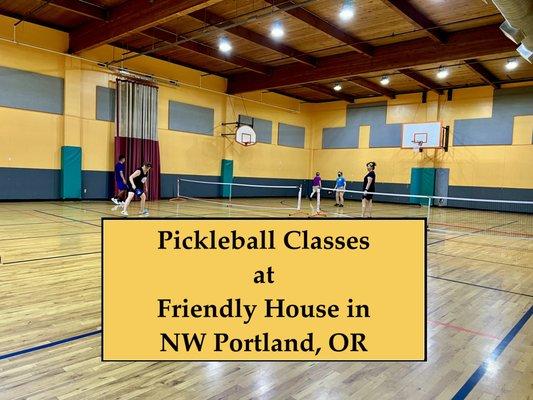 Indoor pickleball classes are offered by Joy Crazy, LLC in NW Portland. Visit www.joycrazy.com to learn more!