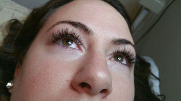 Immediately after the lashes were complete. Love them!