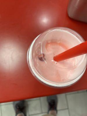 Strawberry shake not even filled to the top!