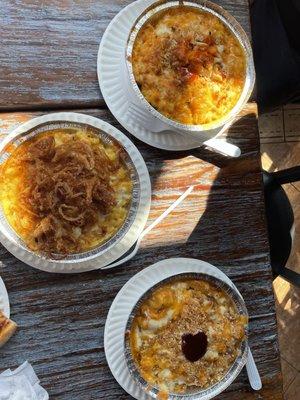 Old Fashioned Tuna Casserole Mac & Cheese, Buffalo Chicken Mac & Cheese, BBQ Pulled Pork Mac & Cheese