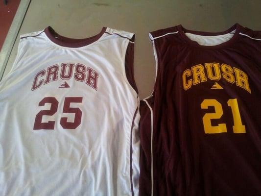 Vintage High AAU Team "Crush" basketball uniforms!