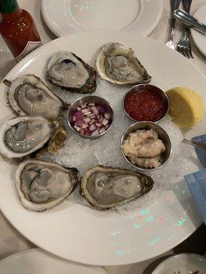 Raw oysters