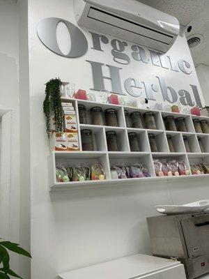 Organic herbal tea and feet/bath products