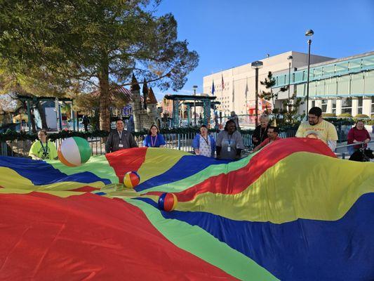 Parachute day at the Smith Campus!