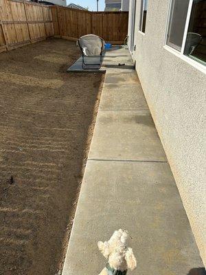 Cement walkway.