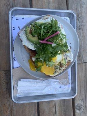 Avocado Toast - not nearly enough avocado in proportion to the massive amount of bread