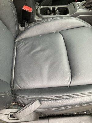 Shoddy leather work of Auto Trim Design