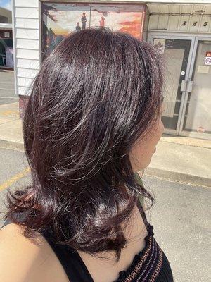 single color, haircut, style