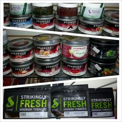 Largest assortment of fresh hookah tobacco