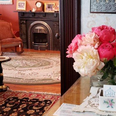 Looking into the parlor from the foyer