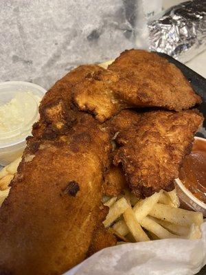 First Lenten fish with fries