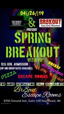 Our upcoming event for spring break