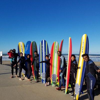 Awesome group surf lessons