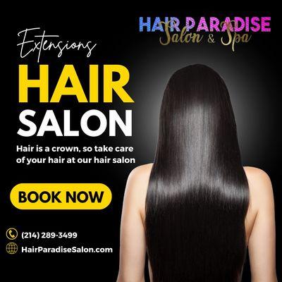 Book now for your Hair Extensions Hair Salon