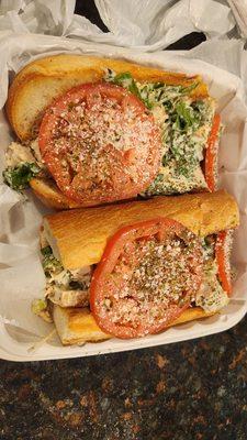 Chicken Caesar hoagie