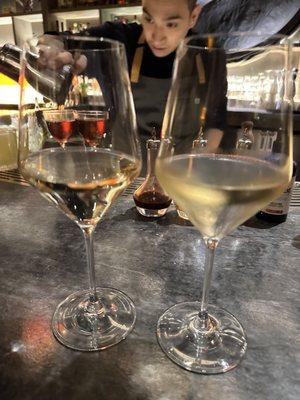 Loved the Albariño (left) and Sauvignon blanc (right)