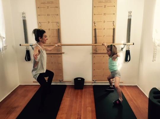 Mother-daughter pilates :)