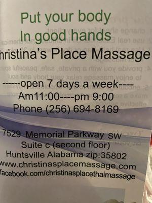 Christina's Place Thai Massage