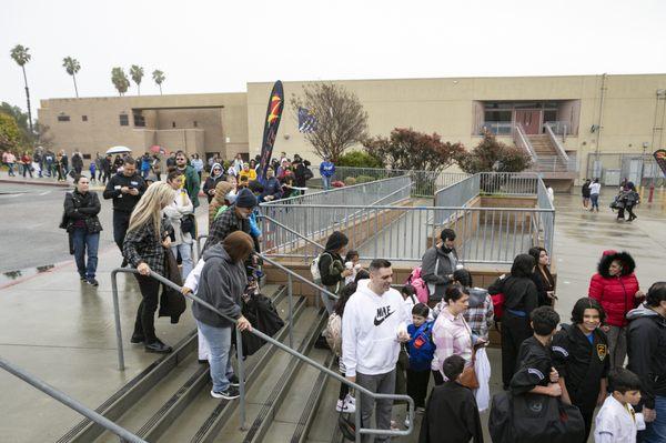 Students, Parents and Friends entering for Venue for our 2023 Tournament