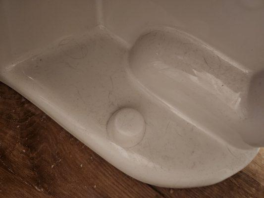 Master toilet after being cleaned