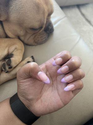 Powder gel Manicure - French Gel Fill