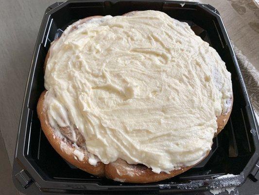 Cinnamon rolls with cream cheese frosting.