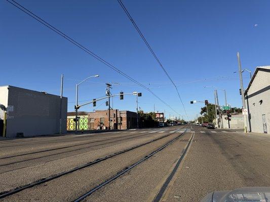 View from Commercial. Street parking.