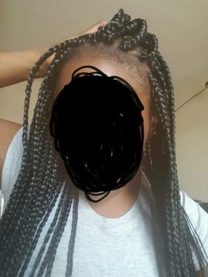 requested medium braids & showed stylist pictures of what I wanted, didn't even come close! Not worth $150, each braid could've been 2-3