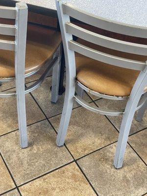 Chairs in dinning area