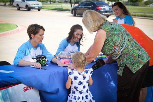 Patient Appreciation Event - Complete with white tents, catered food and refreshments, raffle items, a rock-climbing wall and dunk tank!