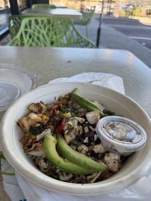 Cilantro Lime Quinoa Bowl with chicken