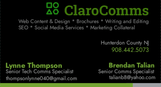 ClaroComms is a full-service company offering web design and content services.