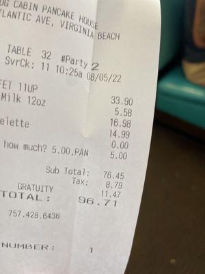 the bill was very expensive. as they made us pay extra even though we paid for buffets.