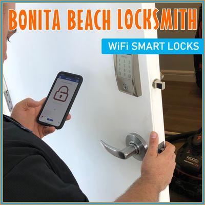 Lock or unlock your door with a Schlage Encode Smart Lock.