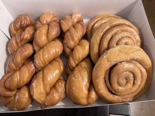 Cinnamon rolls and twist!  Delicious!