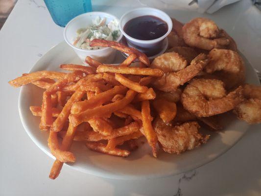 Shrimp and sweet potato fries