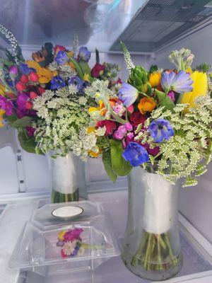 Bride's Bouquet, Maid of Honor Bouquet & Boutonnière