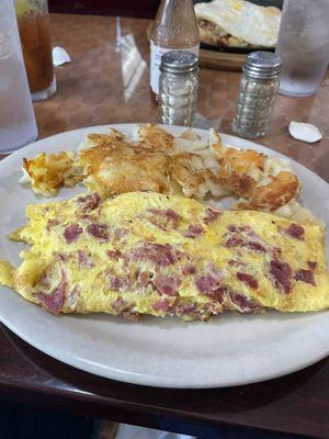 Irish omelette and home fries.